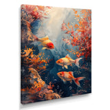 Orange Koi fish coral Marine Magic - Coral Wall Art Prints