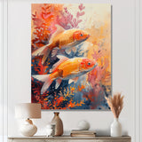 Orange coral Marine koi fish magic - Coral Wall Art Prints