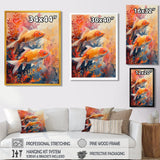 Orange coral Marine koi fish magic - Coral Wall Art Prints