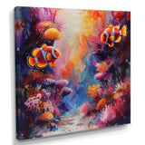 Orange pink clownfish coral Marine Majesty - Orange Coral Wall Art