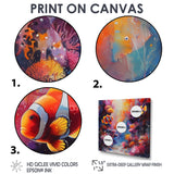Orange pink clownfish coral Marine Majesty - Orange Coral Wall Art