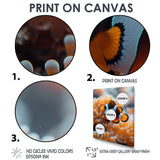 Orange white coral clown fish Marvel - Coral Bedroom Wall Art