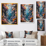 Orange blue coral Marine Marvel dreams - Coral Canvas Wall Art