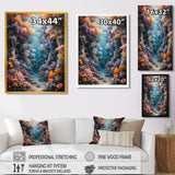 Orange blue coral Marine Marvel dreams - Coral Canvas Wall Art
