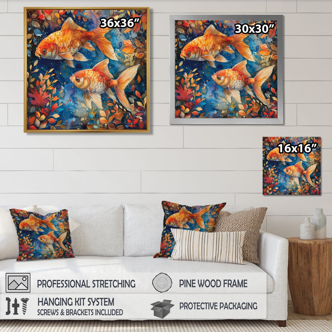 Orange blue Aquariums Oceanic Wonders fish - Fish Wall Decor