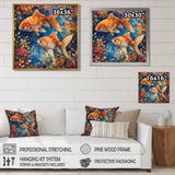 Orange blue Aquariums Oceanic Wonders fish - Fish Wall Decor