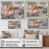 Orange white fish coral dream - Fish Wall Art Prints