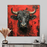 Red Taurus Astrology Bulls Resolve - Red Taurus Wall Art