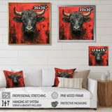 Red Taurus Astrology Bulls Resolve - Red Taurus Wall Art