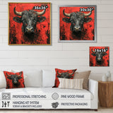 Red Taurus Astrology Bulls Resolve - Red Taurus Wall Art