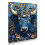 Blue Taurus Astrology Cosmic Harmony - Blue Taurus Wall Art
