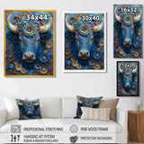 Blue Taurus Astrology Cosmic Harmony - Blue Taurus Wall Art