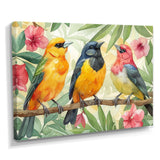 Yellow Birds on a brand of Garden of Eden - Bird Bedroom Wall Art