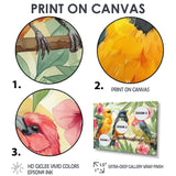 Yellow Birds on a brand of Garden of Eden - Bird Bedroom Wall Art