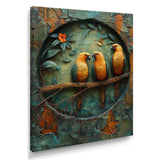 Yellow green Rainforest Radiance parrots - Yellow Parrot Wall Art