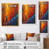 Yellow Red Golfing Heritage Country Club I - Golf Canvas Wall Art