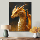 Yellow black Golden Wings Dragon - Dragons Home Decor Art
