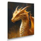 Yellow black Golden Wings Dragon - Dragons Home Decor Art