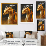 Yellow black Golden Wings Dragon - Dragons Home Decor Art