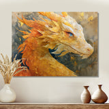 Treasured Scales Dragon collage - Dragons Canvas Wall Art