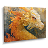 Treasured Scales Dragon collage - Dragons Canvas Wall Art