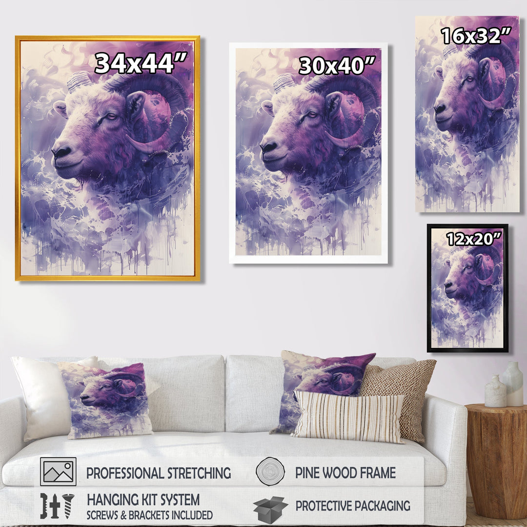 Purple Ram spirit Tranquility - Ram Home Decor Art