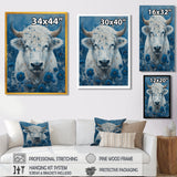 White blue Cosmic Nurture Taurus - Taurus Canvas Wall Art