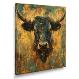 Vintage golden green Taurus - Taurus Wall Art Prints