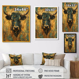 Vintage golden green Taurus - Taurus Wall Art Prints