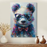 Black red panda portrait illusion - Panda Wall Decor