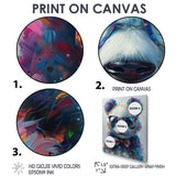 Black red panda portrait illusion - Panda Wall Decor