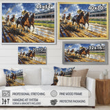 Horse Racing Track To Victory I - Horse Racing Canvas Wall Art
