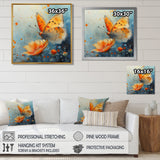 Vintage yellow Butterfly on summer flower - Butterfly Wall Art Prints
