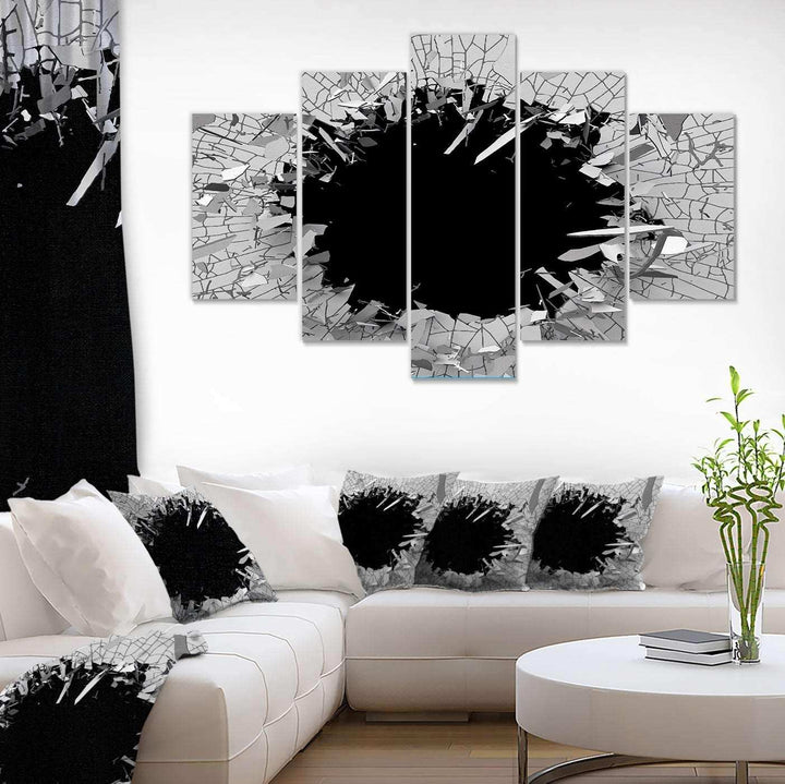 Abstract Broken Wall 3D Design Multi-Panels