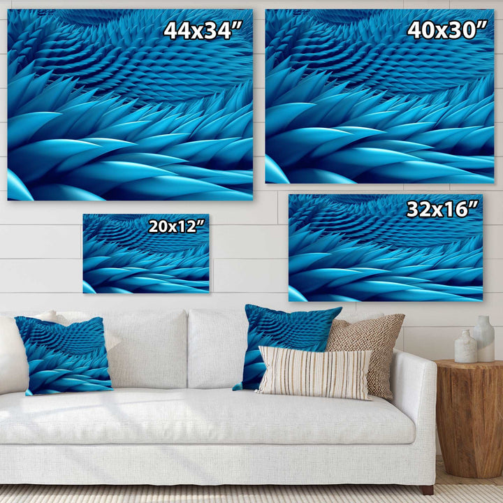 Abstract Blue Wavy Background Framed Print Matte White - 1.5" Width