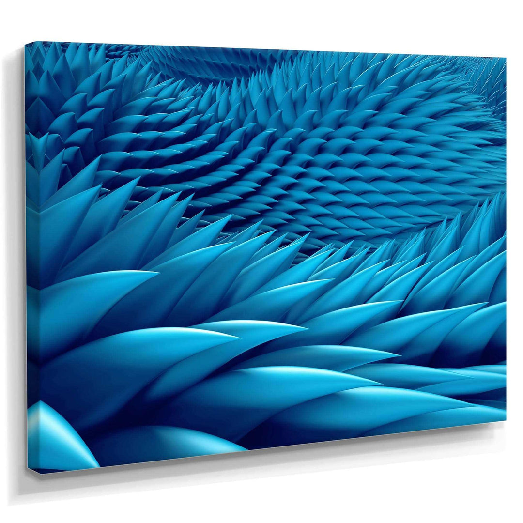 Abstract Blue Wavy Background Canvas Canvas