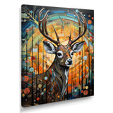 Deer in colorful landscape composition - Deer Bedroom Wall Art