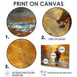 Autumn River Fishing - Hunting & Fishing Canvas Wall Art