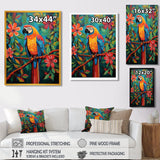 Orange blue Parrot in the African jungle - Parrot Wall Art Prints