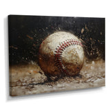 Baseball Close Up Home Run - Sport Baseball Canvas Wall Art
