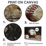 Baseball Close Up Home Run - Sport Baseball Canvas Wall Art