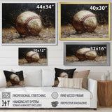 Baseball Close Up Home Run - Sport Baseball Canvas Wall Art