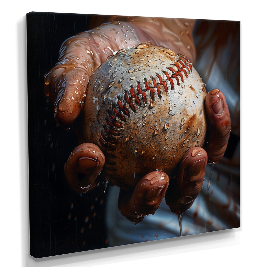 Baseball Close Up During Pitch - Sport Baseball Canvas Wall Art