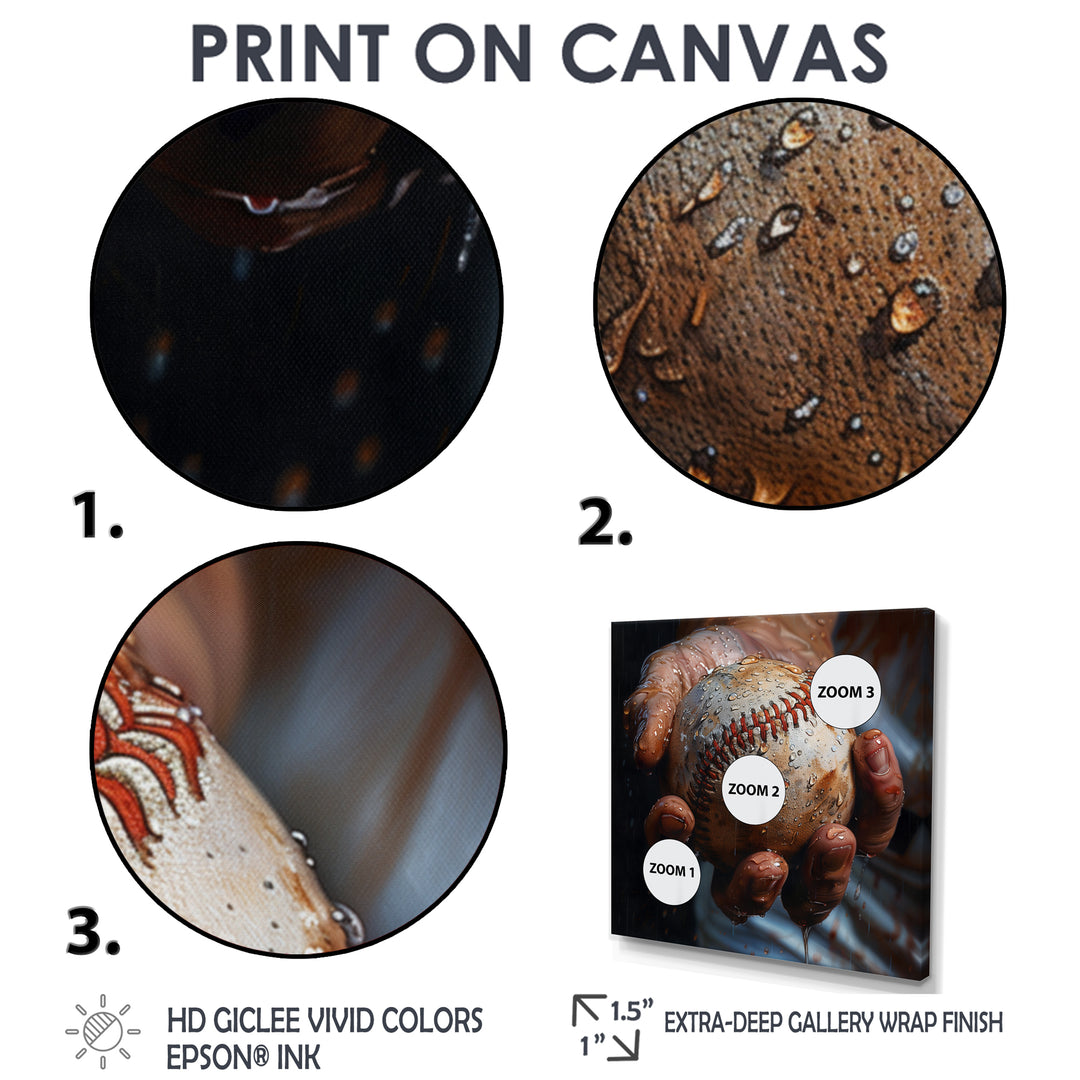 Baseball Close Up During Pitch - Sport Baseball Canvas Wall Art