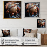 Baseball Close Up During Pitch - Sport Baseball Canvas Wall Art