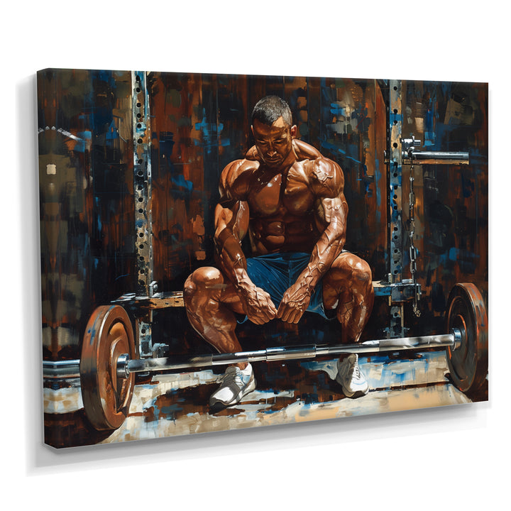 Bodybuilding Weightlifting Determination - Aerobic &amp; Bodybuilding Canvas Wall Art