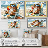 Guinea Pig Beachside Lounging - Coastal Animal Home Decor Art