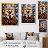High Fashion Pomeranian Dog In Handbag - Dog Canvas Wall Art