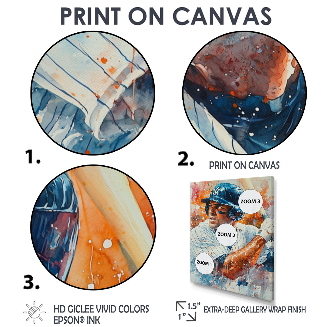 Baseball Player On The Field - Sport Baseball Canvas Wall Art