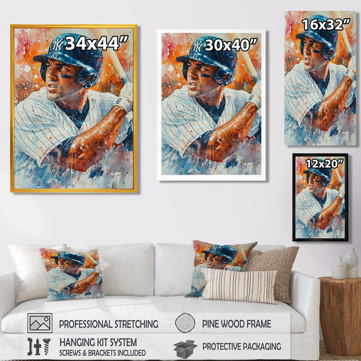 Baseball Player On The Field - Sport Baseball Canvas Wall Art